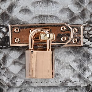 The Grand Pelle Handcrafted Nature Color Genuine Python Leather Tote Bag for Women , Satchel Purse , Shoulder Handbag , Designer Tote Bag