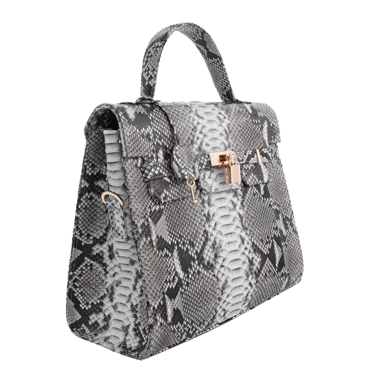 The Grand Pelle Handcrafted Nature Color Genuine Python Leather Tote Bag for Women , Satchel Purse , Shoulder Handbag , Designer Tote Bag image number 4