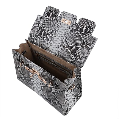 The Grand Pelle Handcrafted Nature Color Genuine Python Leather Tote Bag for Women , Satchel Purse , Shoulder Handbag , Designer Tote Bag