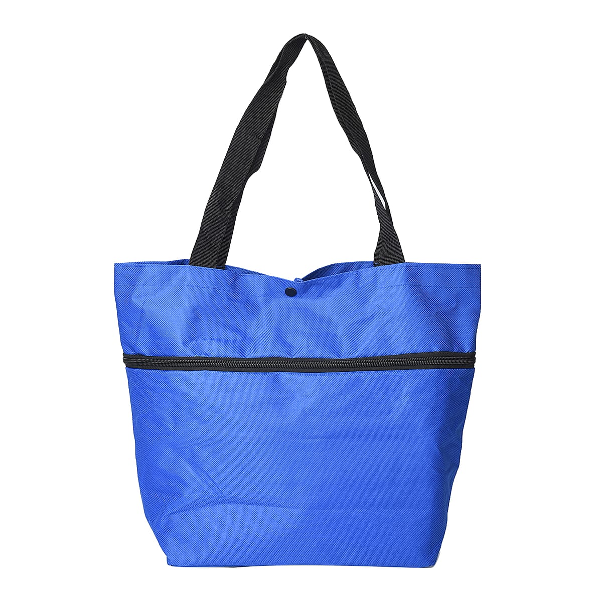 Blue Foldable Shopping Bag with Rollers image number 0