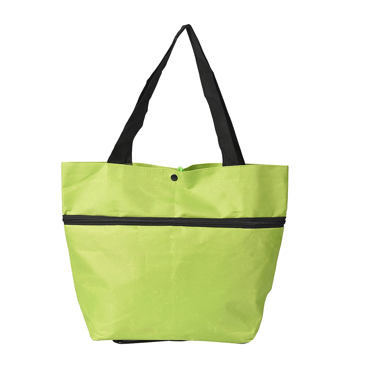 Green Foldable Shopping Bag with Rollers image number 0