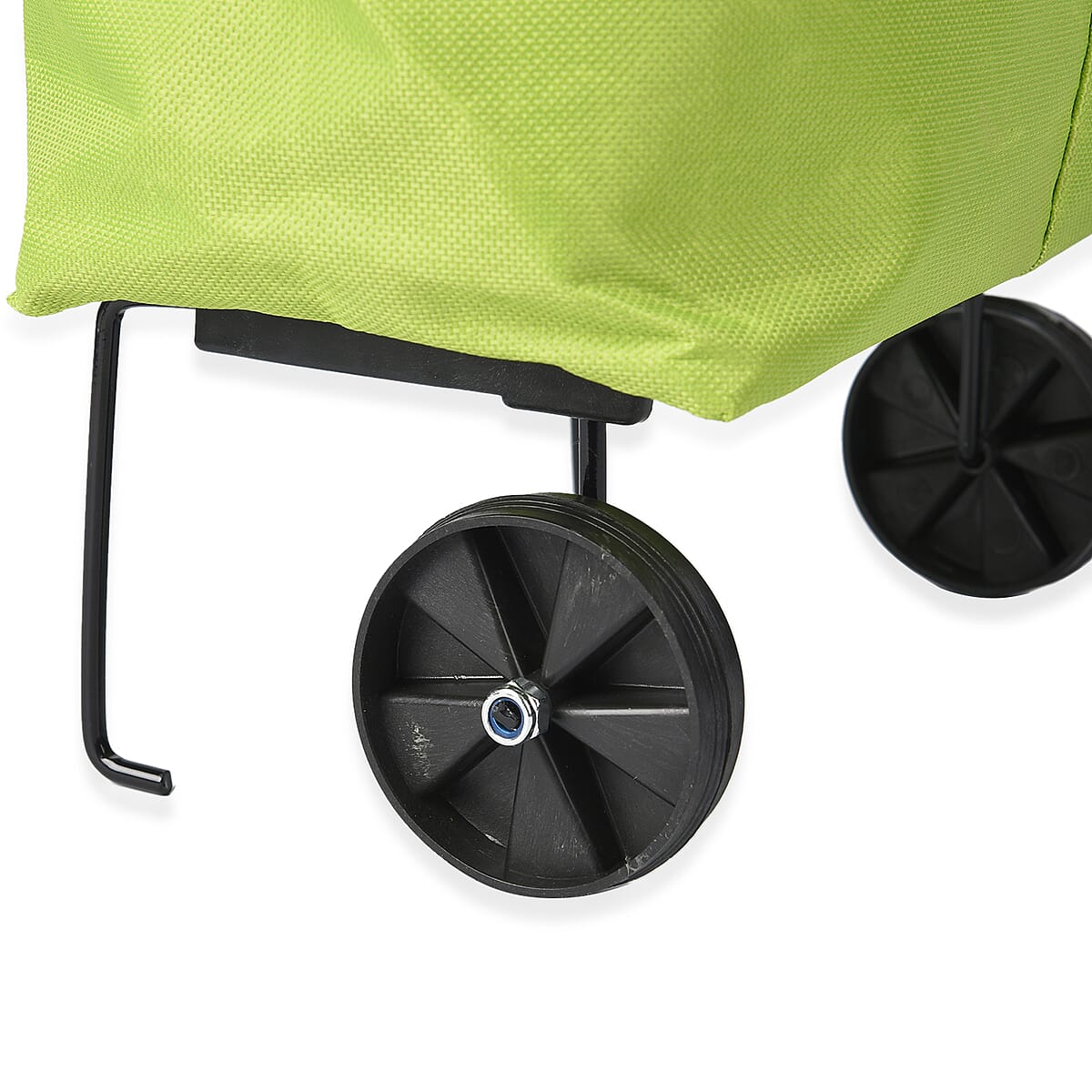 Green Foldable Shopping Bag with Rollers image number 6