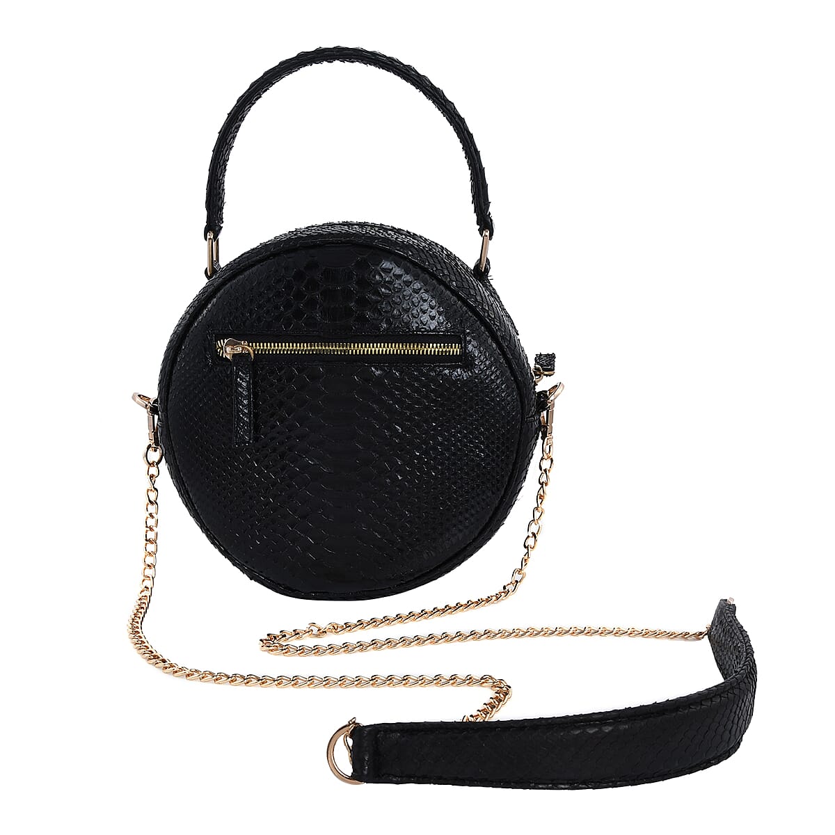 The Grand Pelle Handcrafted Black Genuine Python Leather Crossbody Bag for Women , Shoulder Purse , Crossbody Handbags , Designer Crossbody , Leather Handbags image number 0