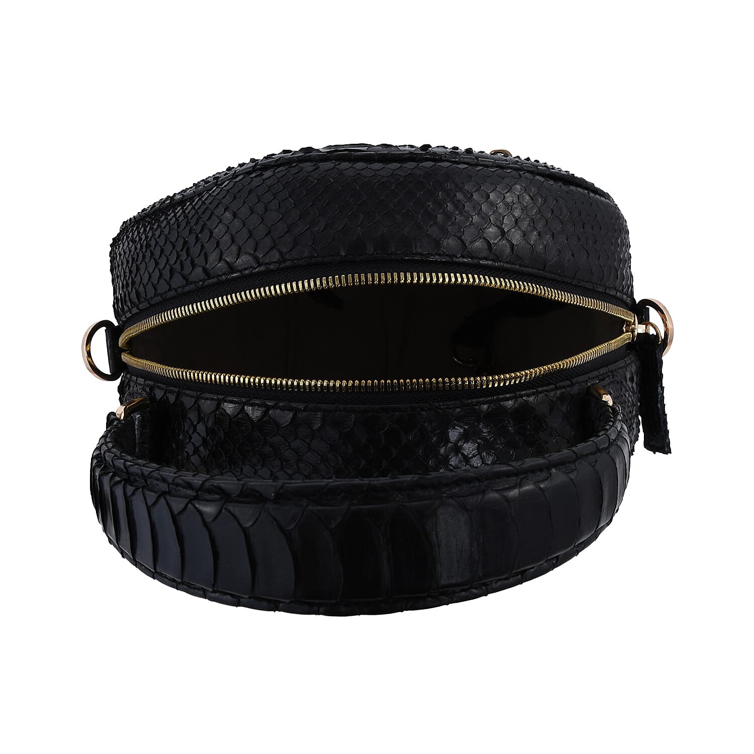 The Grand Pelle Handcrafted Black Genuine Python Leather Crossbody Bag for Women , Shoulder Purse , Crossbody Handbags , Designer Crossbody , Leather Handbags