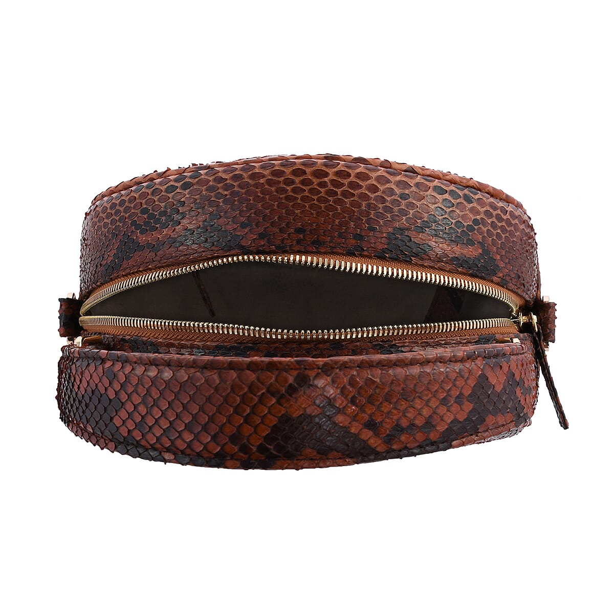 The Grand Pelle Handcrafted Brown Genuine Python Leather Crossbody Bag for Women, Shoulder Purse, Crossbody Handbags image number 5