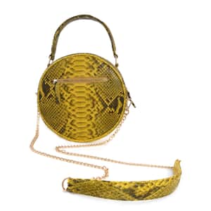 The Grand Pelle Handcrafted Yellow Genuine Python Leather Crossbody Bag for Women, Shoulder Purse, Crossbody Handbags, Designer Crossbody, Leather Handbags