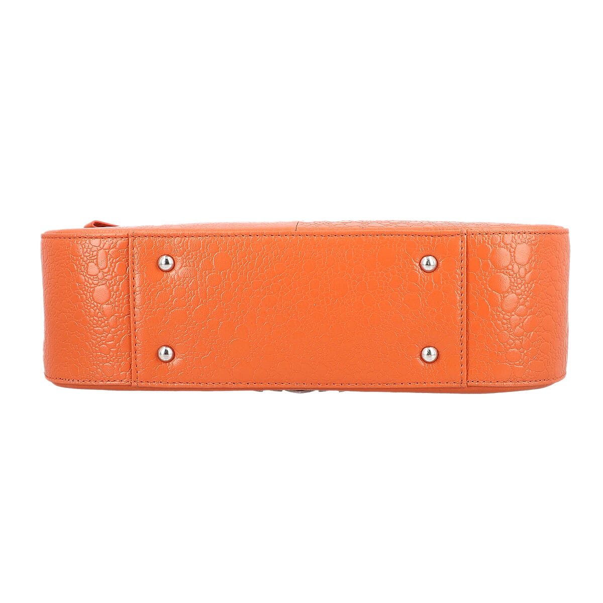 SUKRITI Orange Owl Theme Genuine Leather Applique Shoulder Bag image number 6