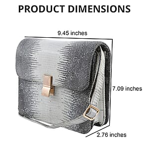 Grand Pelle Lizard Collection Handmade 100% Genuine Lizard Leather Natural Color Crossbody Bag