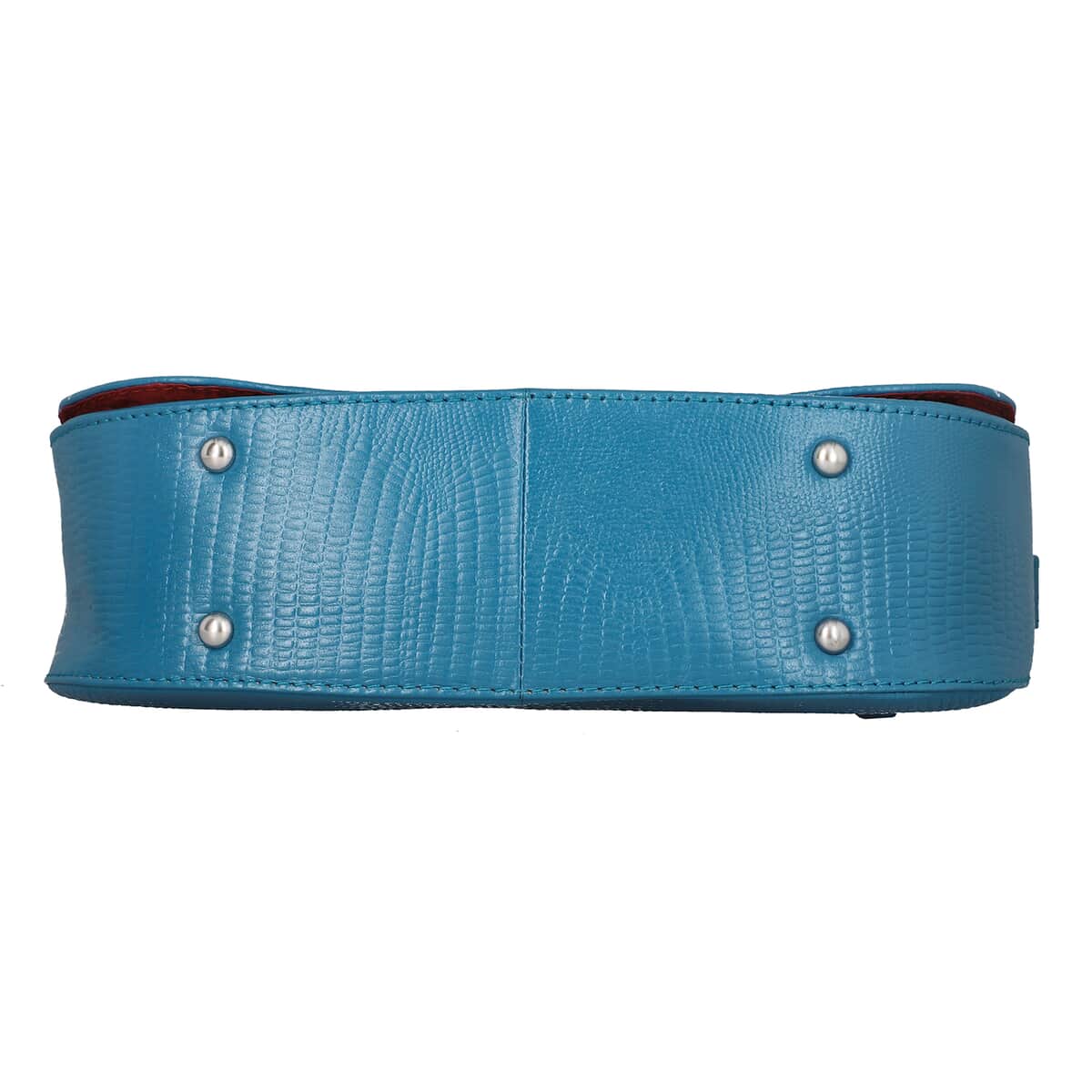 Sukriti Blue Sea View Pattern Genuine Leather Applique Crossbody Bag with Adjustable Shoulder Handle Strap image number 5