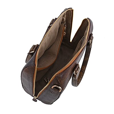Grand Pelle Lizard Collection 100% Genuine Leather Handmade Large Capacity Tote Bag