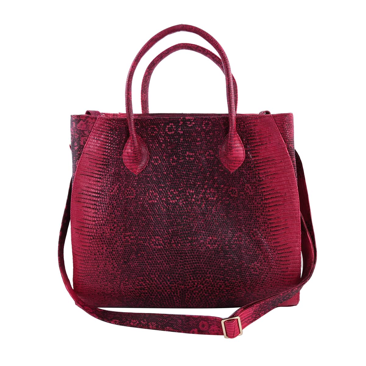 The Pelle Collection Handmade 100% Genuine Lizard Leather Pink Color Tote Bag image number 0