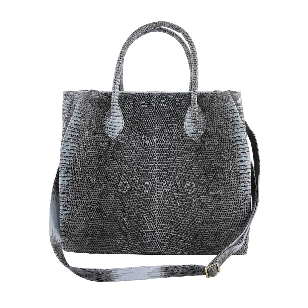 The Pelle Collection Handmade 100% Genuine Lizard Leather Natural Color Tote Bag image number 0
