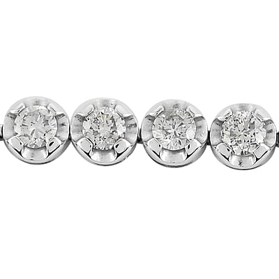 G-H I1 Diamond 3.00 ctw Bracelet in 10K White Gold (7.25 In) 8.50 Grams