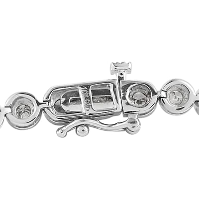 G-H I1 Diamond 3.00 ctw Bracelet in 10K White Gold (7.25 In) 8.50 Grams