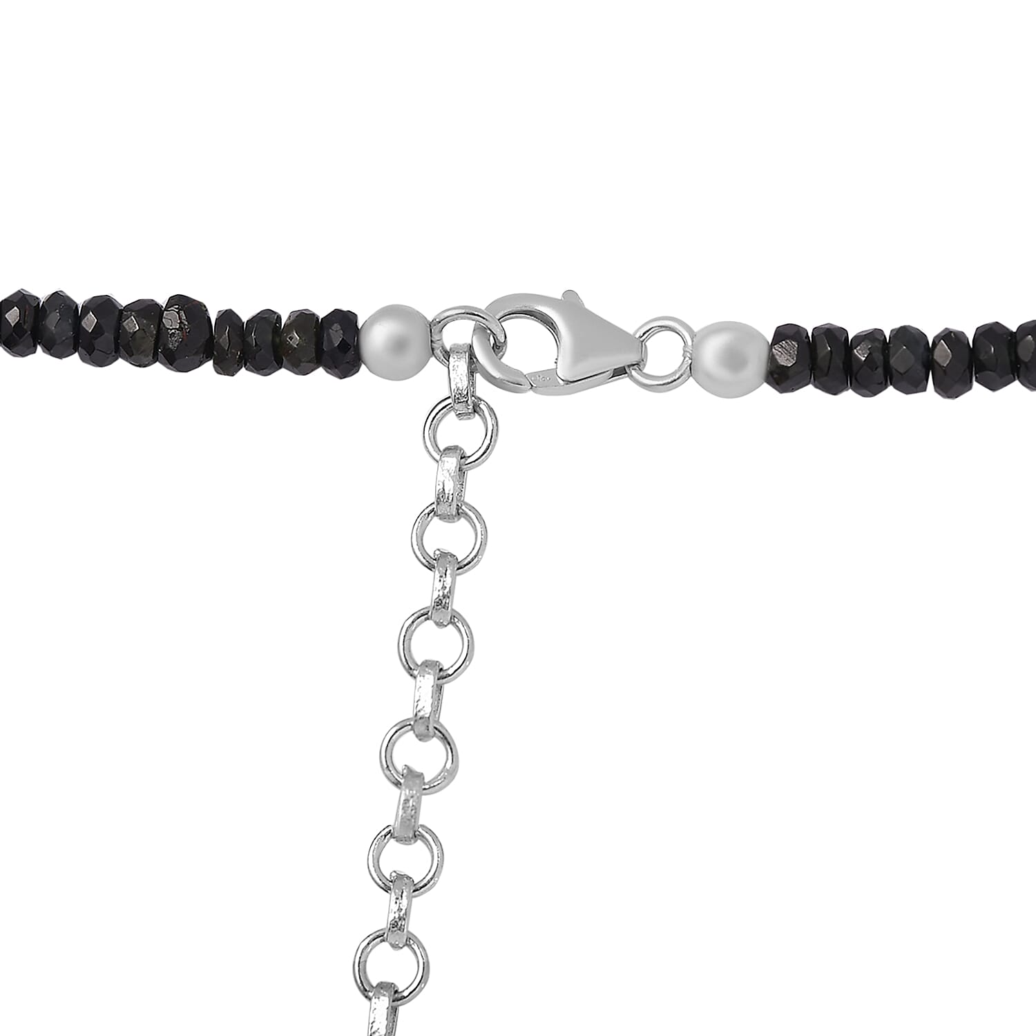 Multi-Tourmaline Beaded Necklace (18 Inches) in Platinum Over Sterling Silver 50.00 ctw