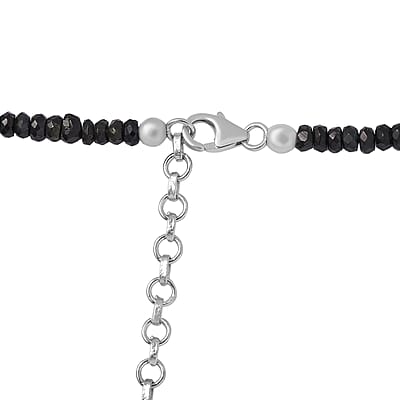 Multi-Tourmaline Beaded Necklace (18 Inches) in Platinum Over Sterling Silver 50.00 ctw