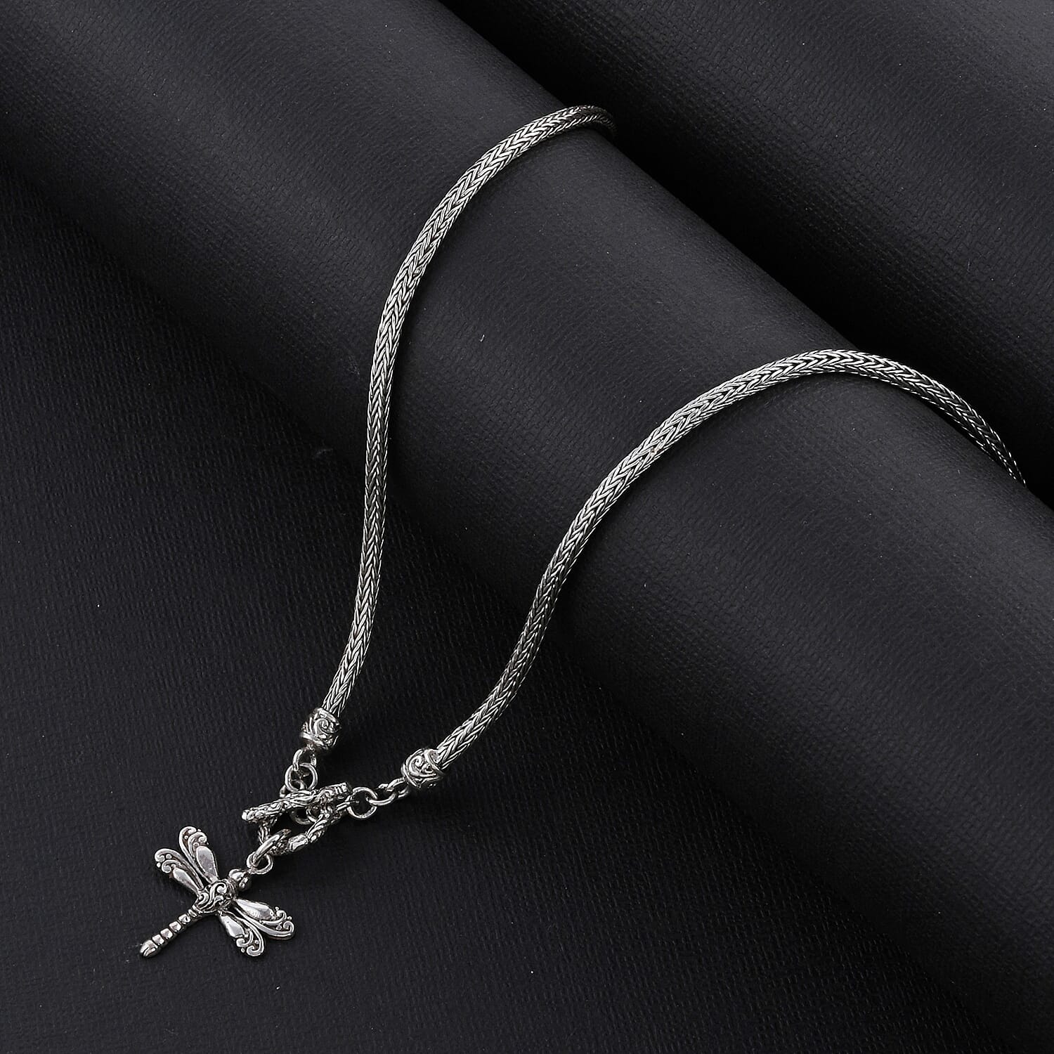 Bali Legacy Sterling Silver Tulang Naga Dragonfly Necklace 20 Inches 19.65 Grams