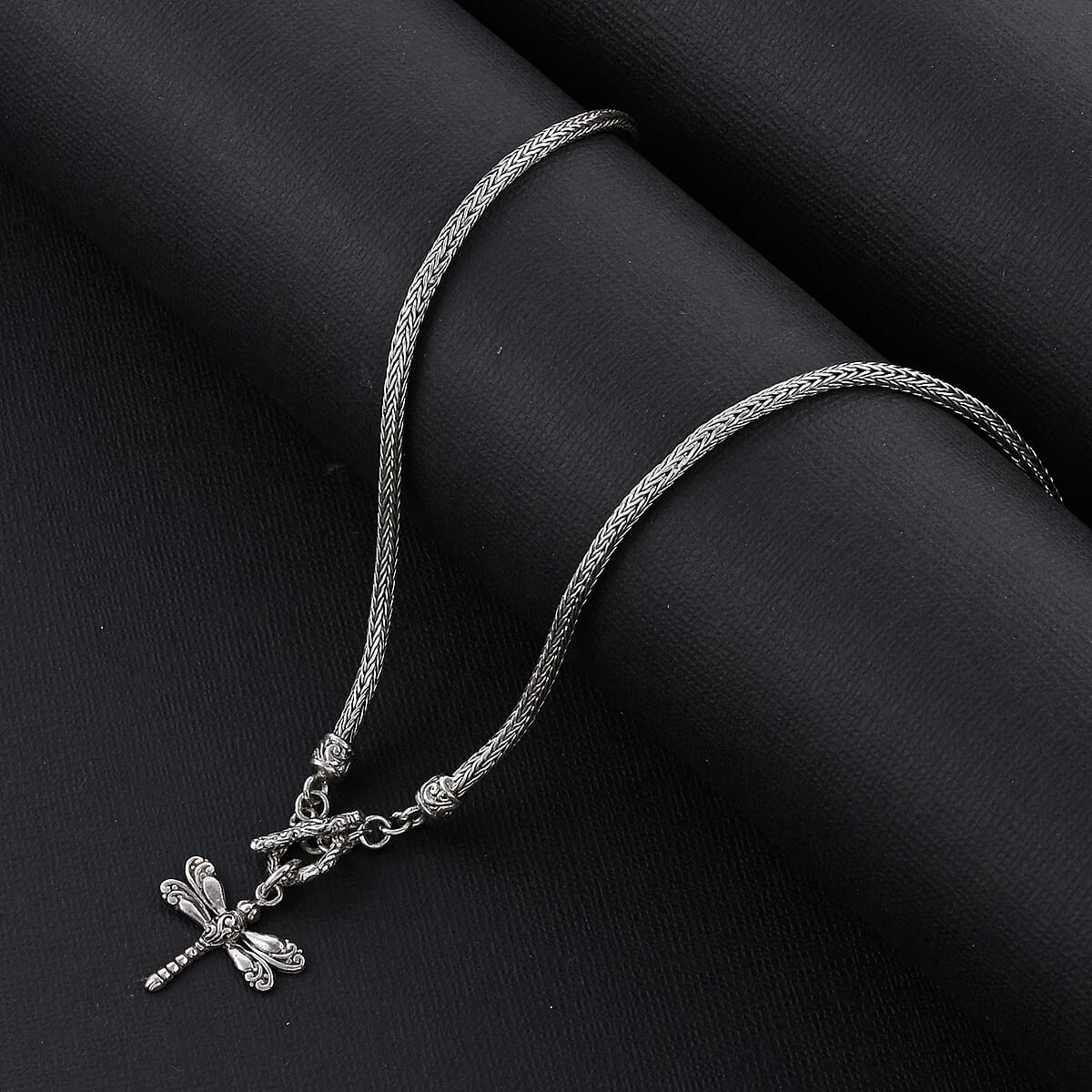 Bali Legacy Sterling Silver Tulang Naga Dragonfly Necklace 20 Inches 19.65 Grams image number 1