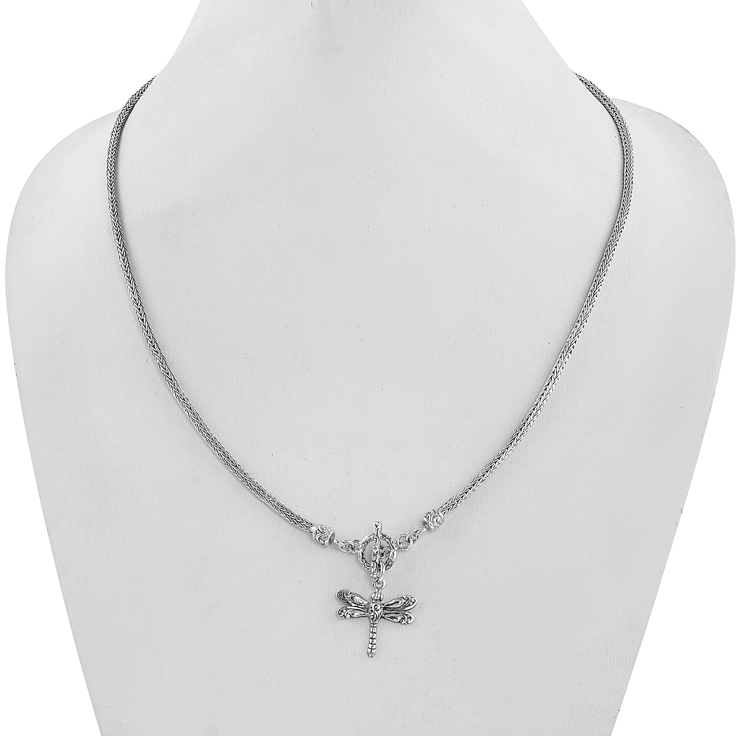 Bali Legacy Sterling Silver Tulang Naga Dragonfly Necklace 20 Inches 19.65 Grams