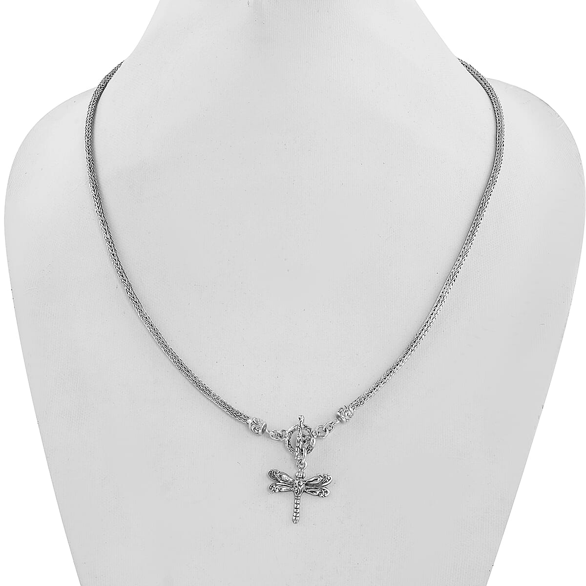 Bali Legacy Sterling Silver Tulang Naga Dragonfly Necklace 20 Inches 19.65 Grams image number 2