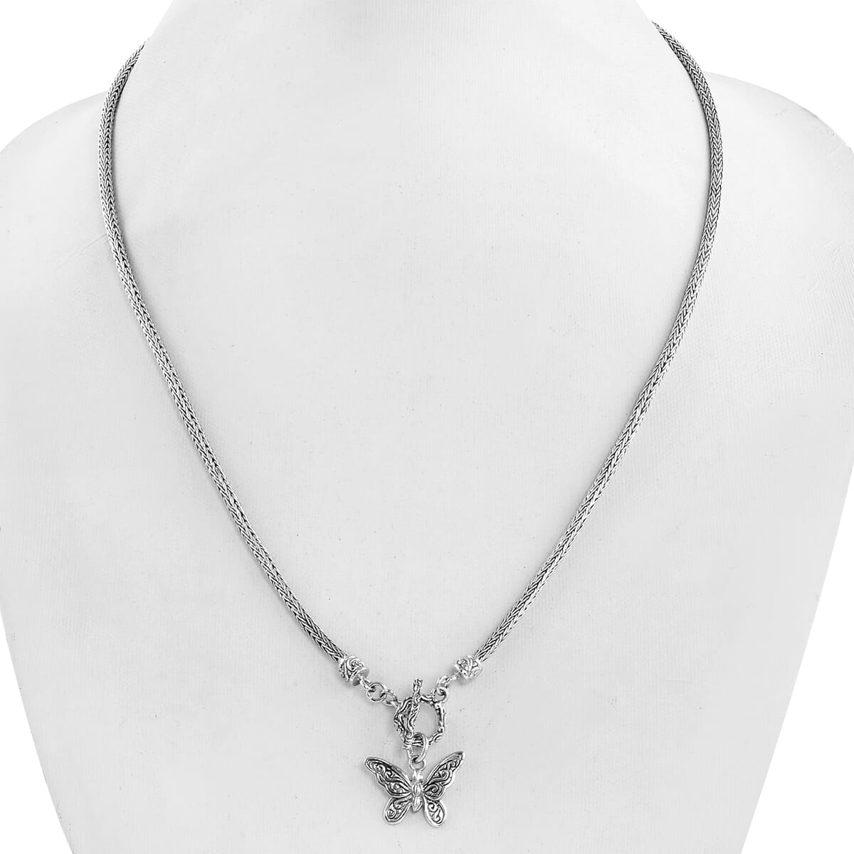 Bali Legacy Sterling Silver Tulang Naga  Butterfly Necklace 20 Inches 19.65 Grams image number 2