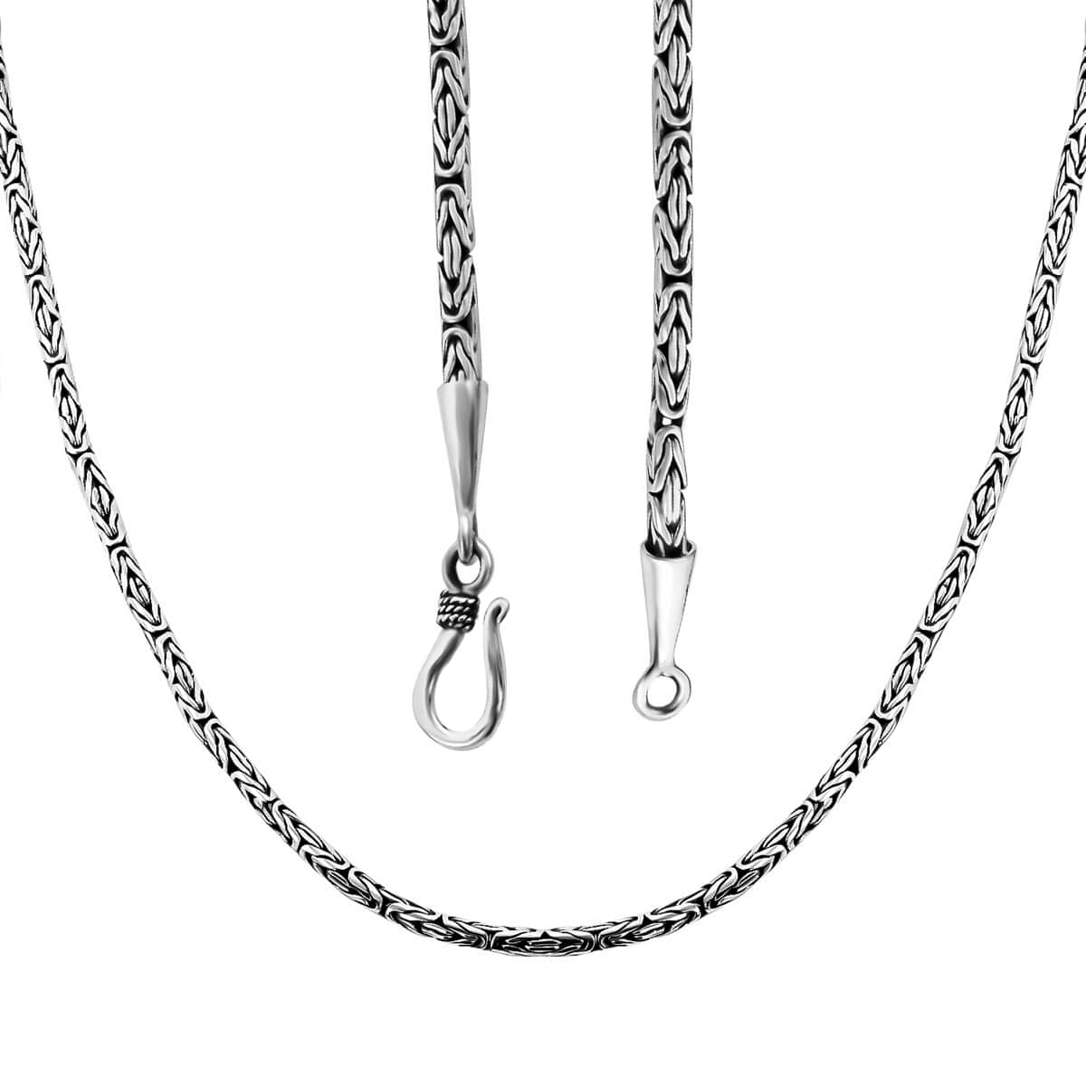 Bali Legacy Sterling Silver Borobudur Chain Necklace, Sterling Silver Necklace, Silver Jewelry, 22 Inch Chain Necklace 2.5mm 22.40 Grams image number 5