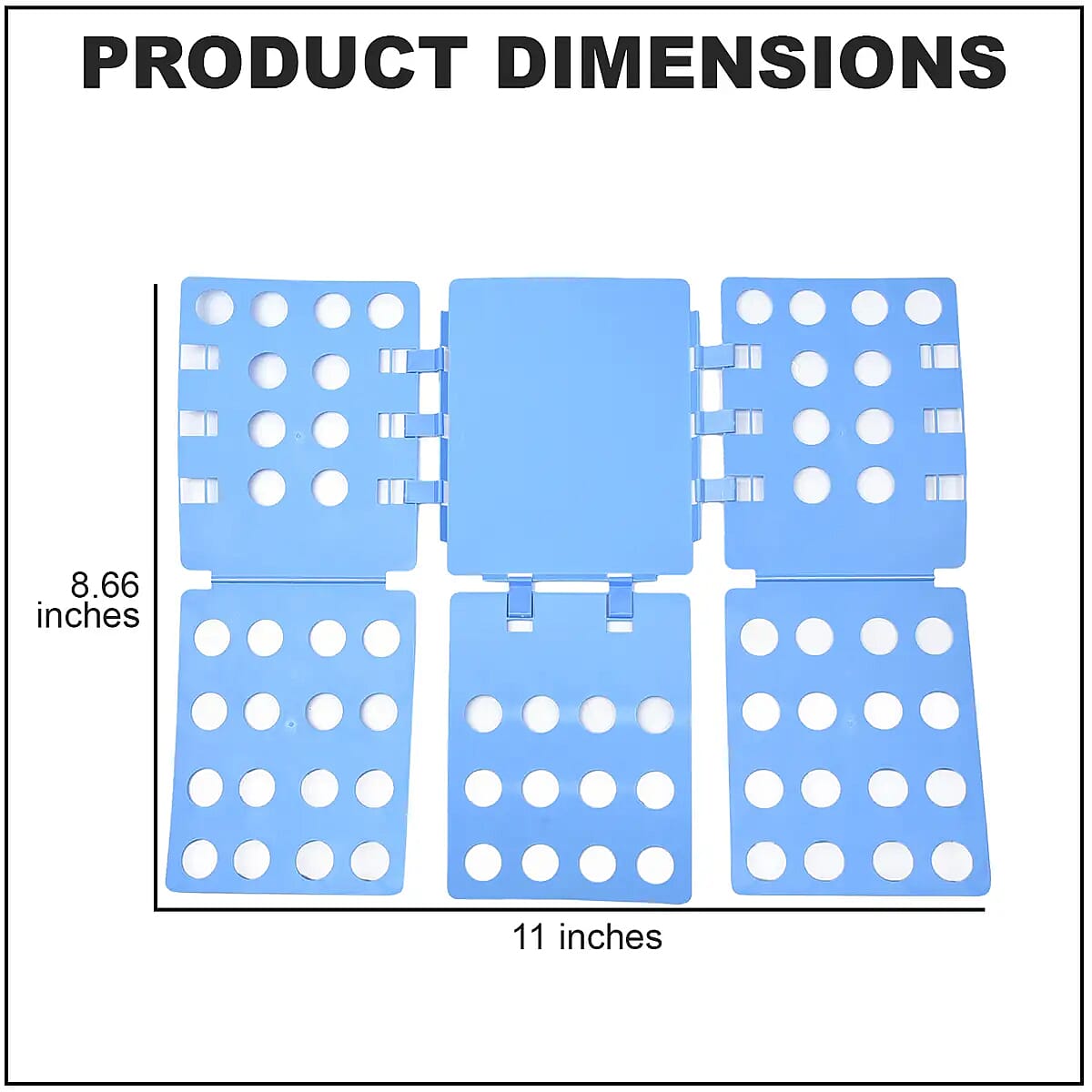 Blue Adjustable Heavy Duty Clothes Folder, Organizer T Shirt Flip Fold, Folding Board, Fast Laundry Folder Clothing, Clothing Flip fold Box image number 4
