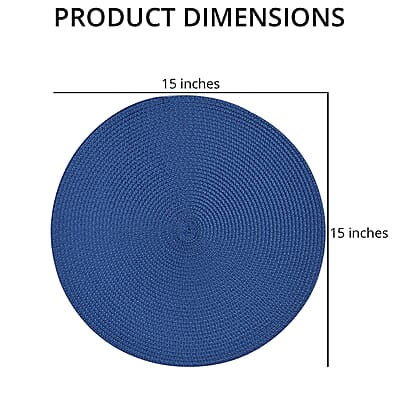 Set of 4 Round Placemat to Protect Table, Stain Resistant and Water Absorbent Round Table Mats for Home, Dining Table Placemats