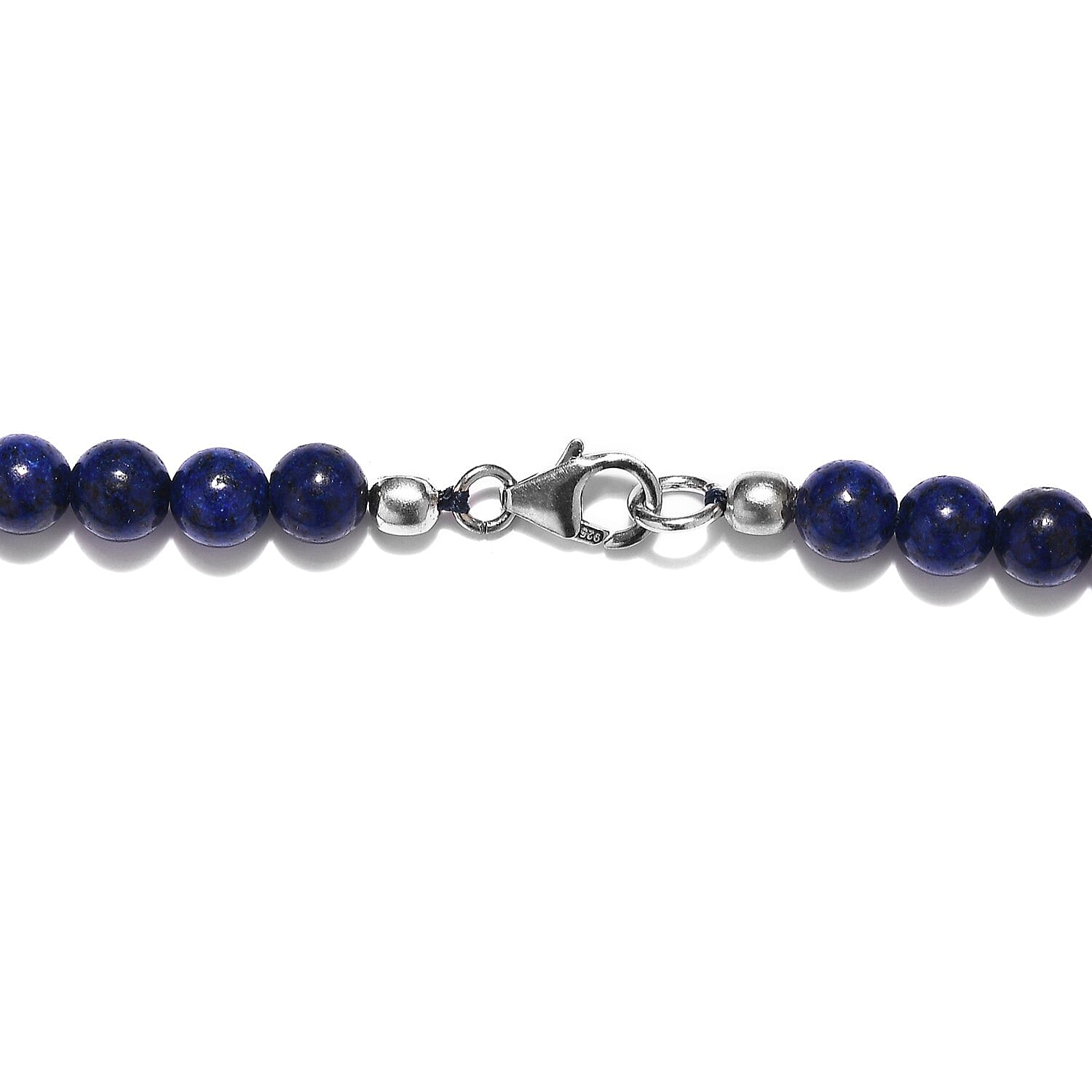 Lapis Lazuli Beaded Necklace 20 Inches in Platinum Over Sterling Silver 116.00 ctw