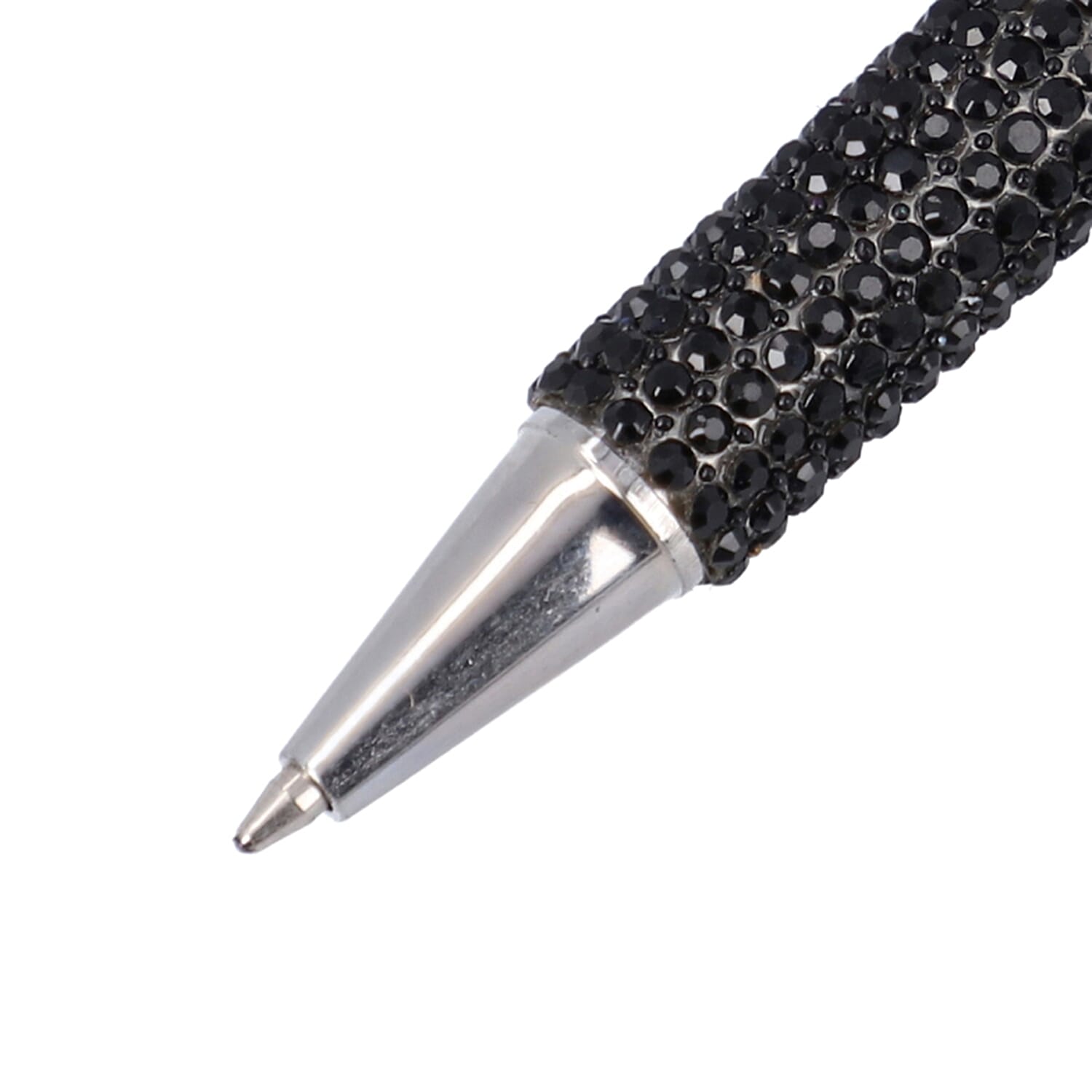 Black Ball Pen-with 2 Piece Set of 1 Austrian Crystal in Black Replacement ink | Stationary Set | Unique Corporate Gifts | Personalized Stationary Sets