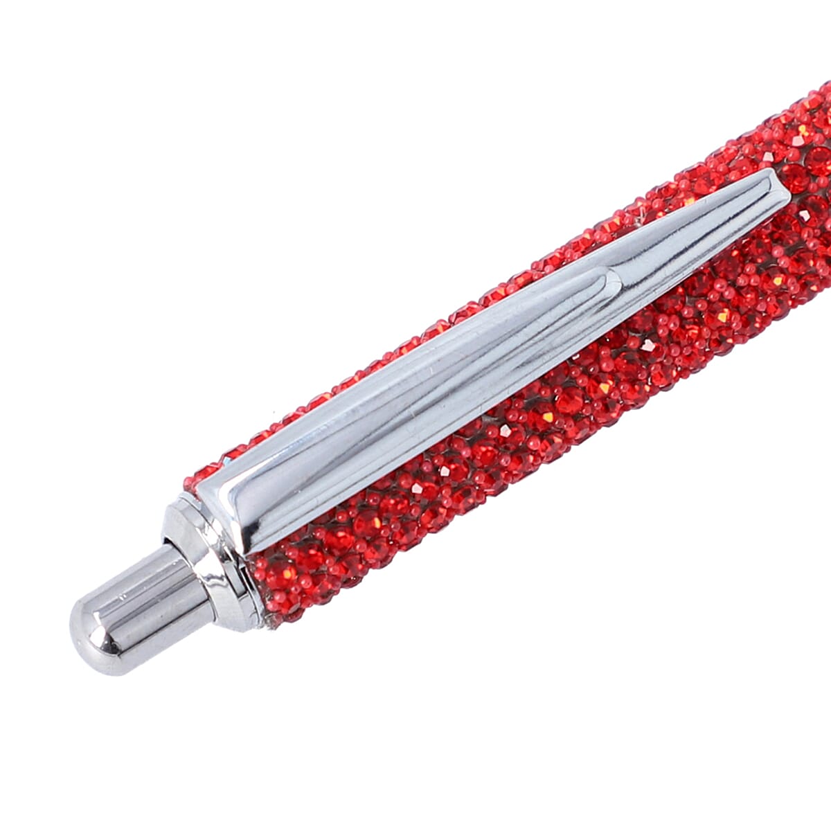 Red Ball Pen-with 2 Piece Set of 1 Austrian Crystal in Black Replacement ink | Stationary Set | Unique Corporate Gifts | Personalized Stationary Sets image number 5