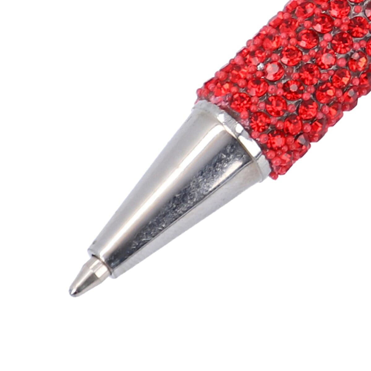 Red Ball Pen-with 2 Piece Set of 1 Austrian Crystal in Black Replacement ink | Stationary Set | Unique Corporate Gifts | Personalized Stationary Sets image number 6