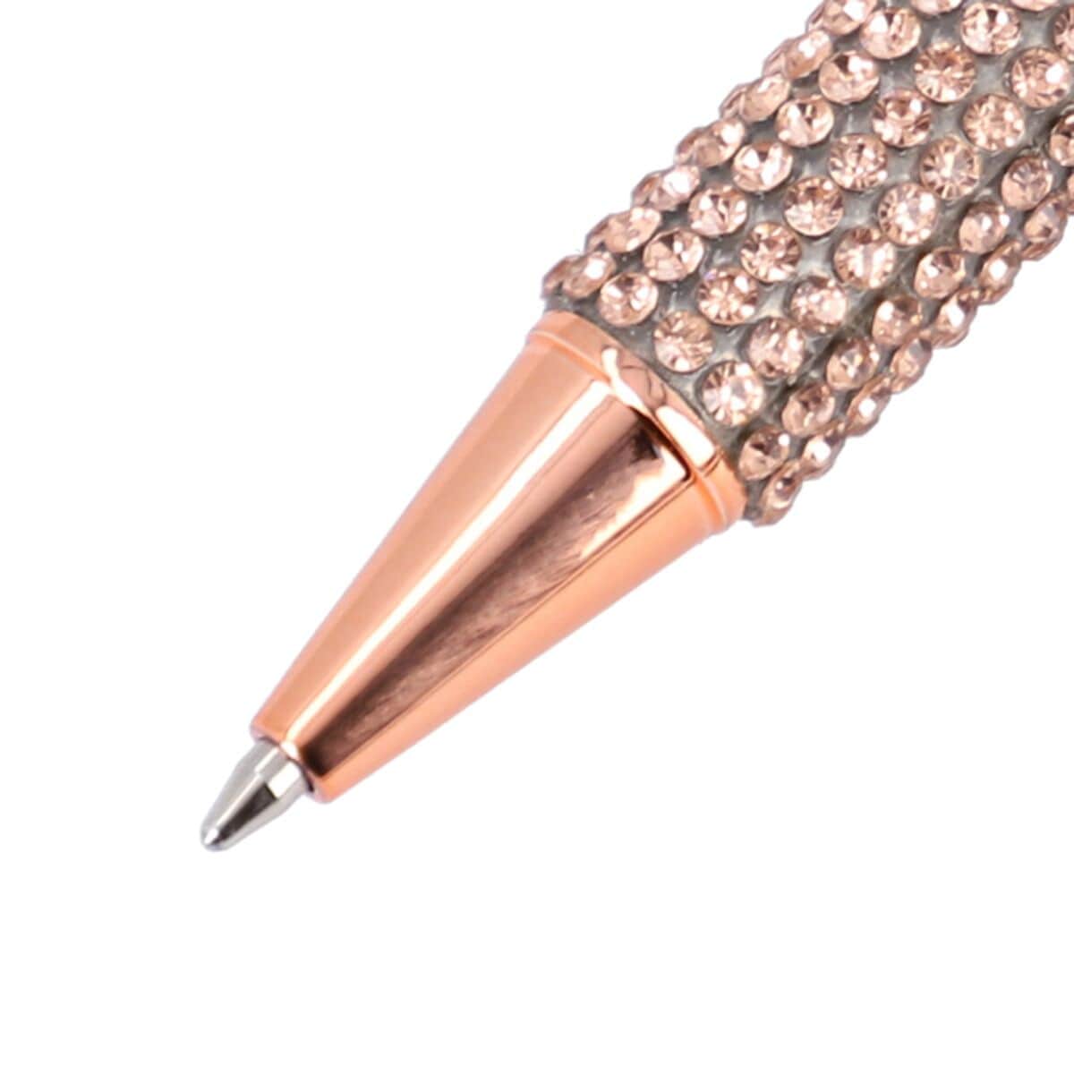 Rose Gold Ball Pen-with 2 Piece Set of 1 Austrian Crystal in Black Replacement ink , Stationary Set , Unique Corporate Gifts , Personalized Stationary Sets image number 6