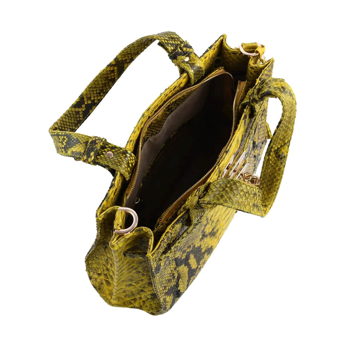 Gold lacquered python luxury bag ⋆ Premier Goldie Handbag