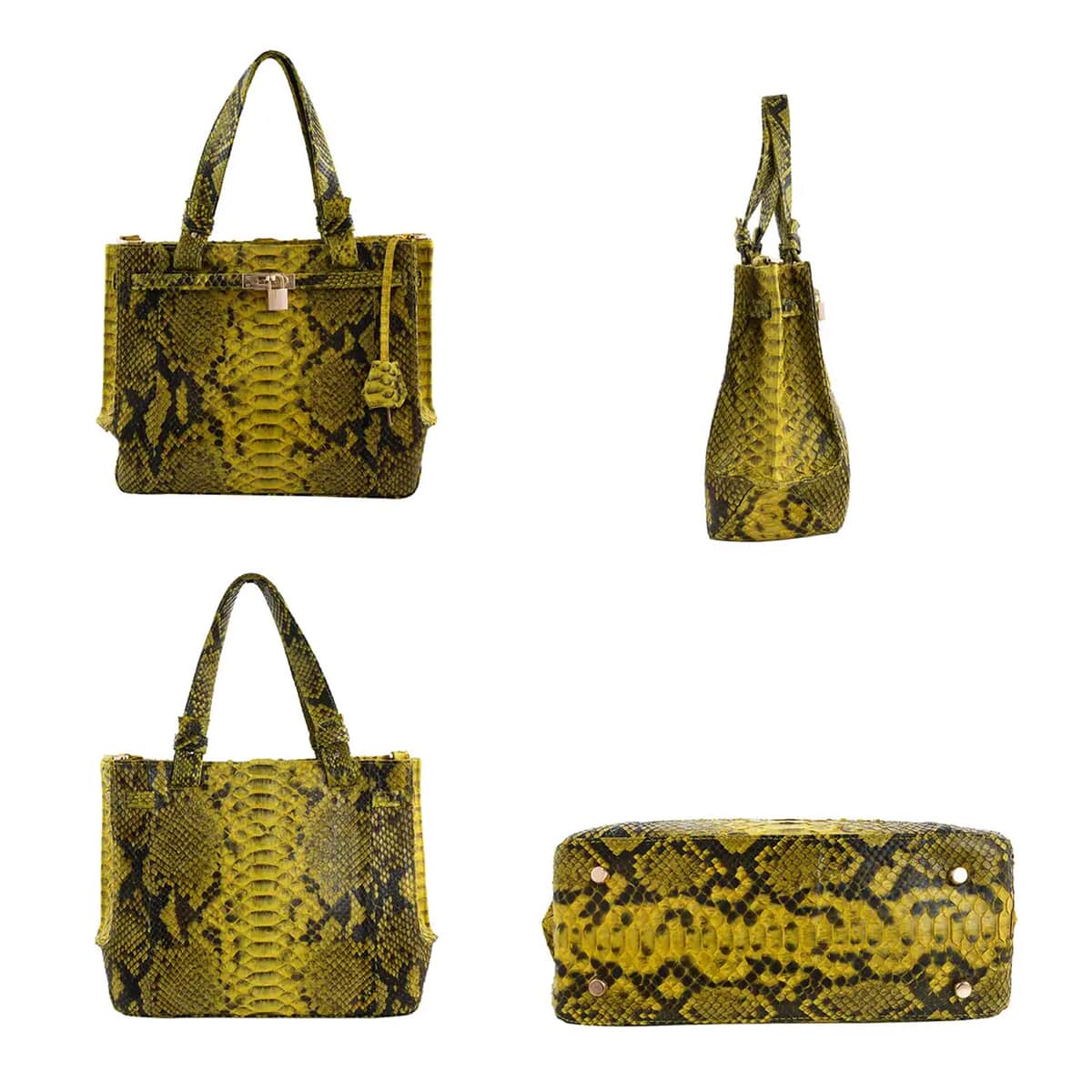 Gold lacquered python luxury bag ⋆ Premier Goldie Handbag