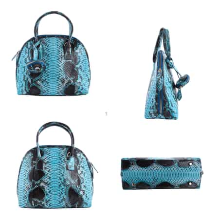 Shop LC Women Handcrafted Blue Python Skin Leather Tote Bag for Handbag  Birthday Gifts