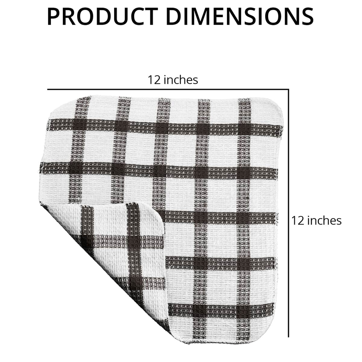 Set of 35 Cotton Checkered Pattern Dish Cloth image number 3