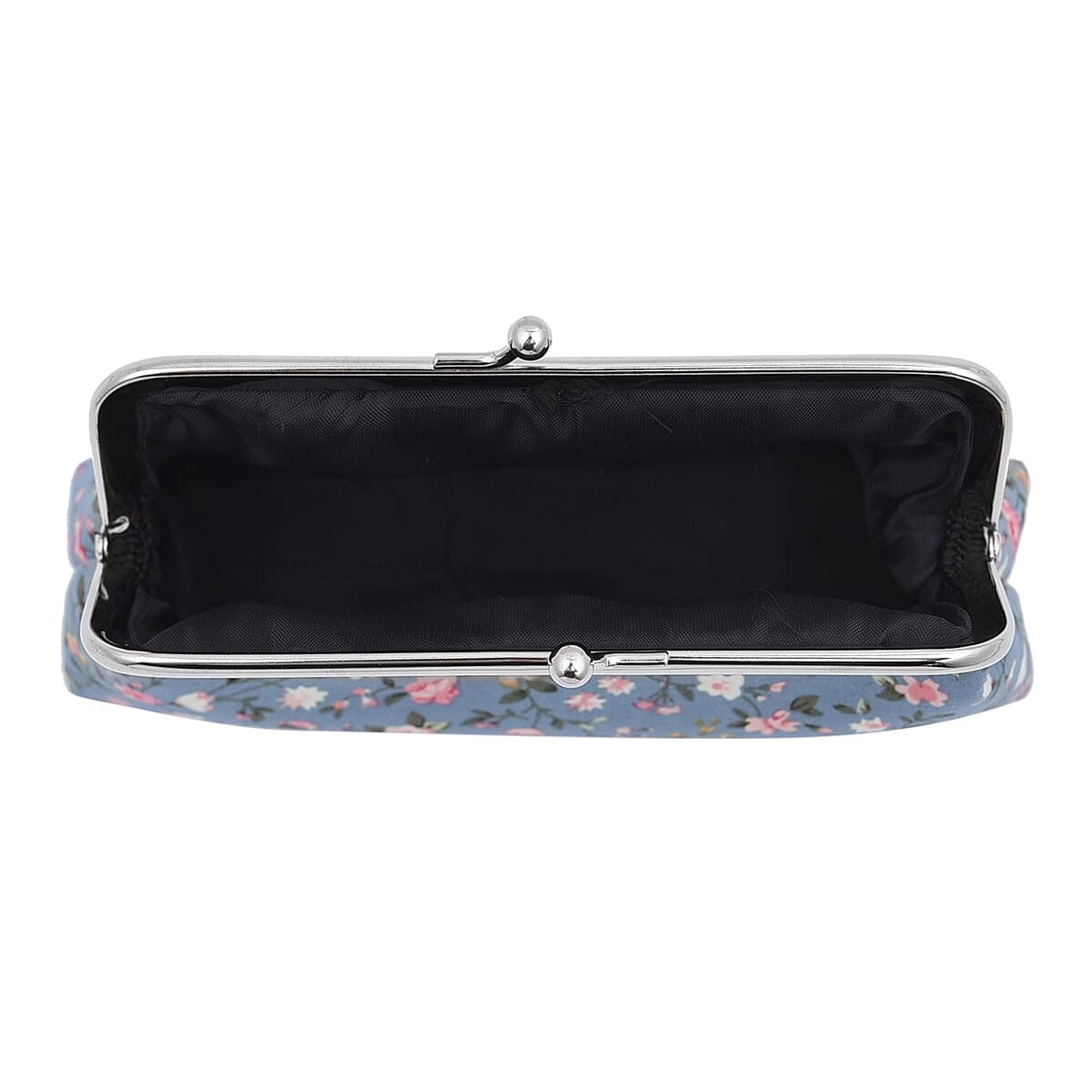 Set of 5 Blue Flower Pattern Compact Mirror, Lipstick Case, Coin Purse, Bag Holder and 2 in 1 Multi-functional Ball Point Pen image number 2