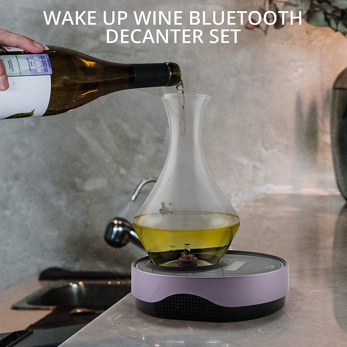 WAKE UP WINE Electronic Wine Decanter Set with 750ML Lead-Free Glass Decanter image number 1