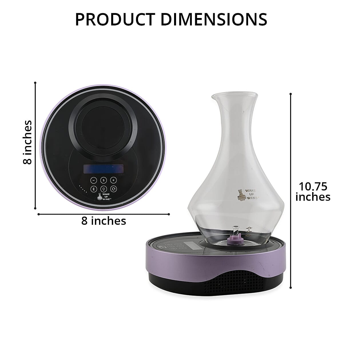 WAKE UP WINE Electronic Wine Decanter Set with 750ML Lead-Free Glass Decanter image number 3