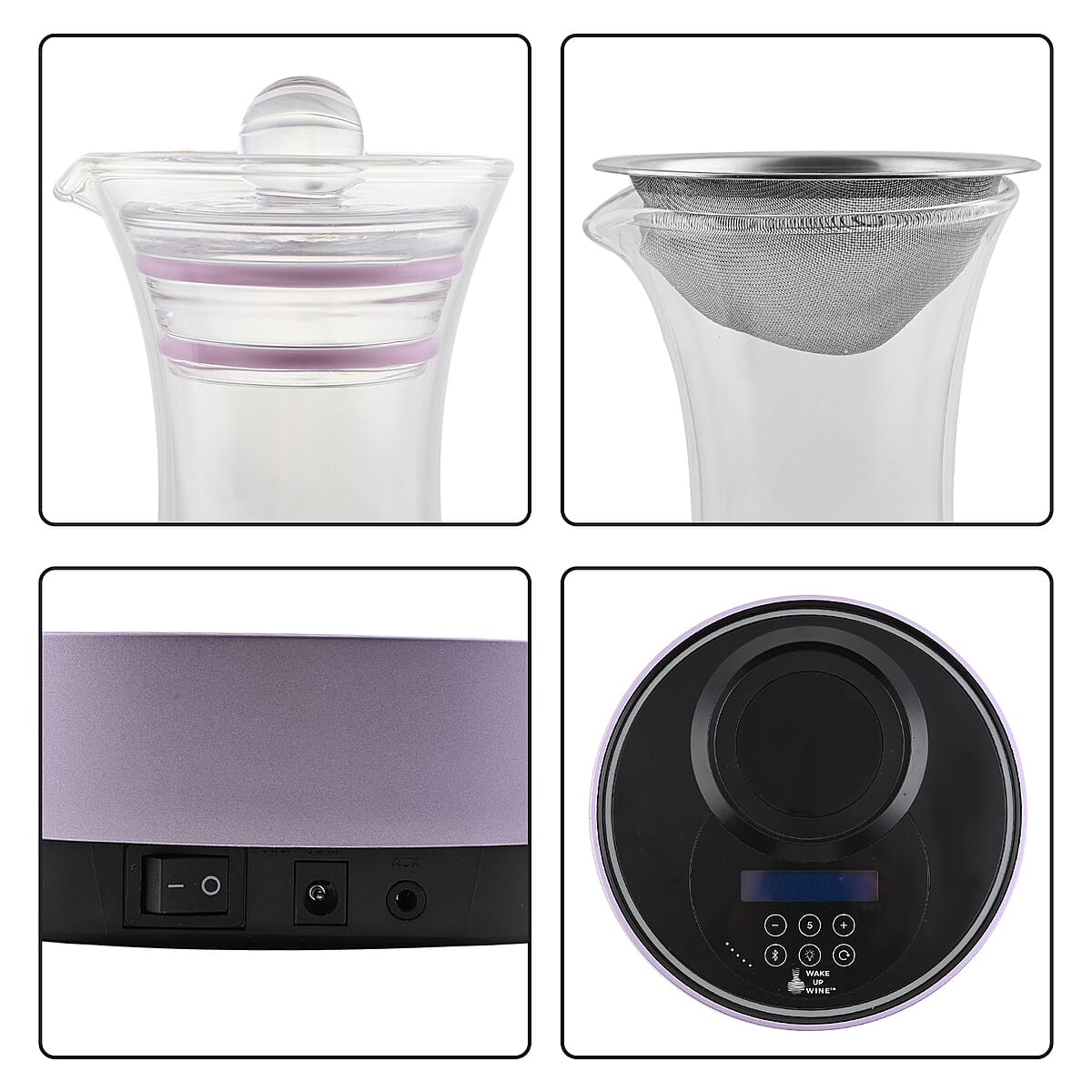WAKE UP WINE Electronic Wine Decanter Set with 750ML Lead-Free Glass Decanter image number 4