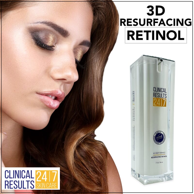 Clinical Results NASA 3D Deep Wrinkle Resurfacing Retinol 1 fl oz (Made In USA)
