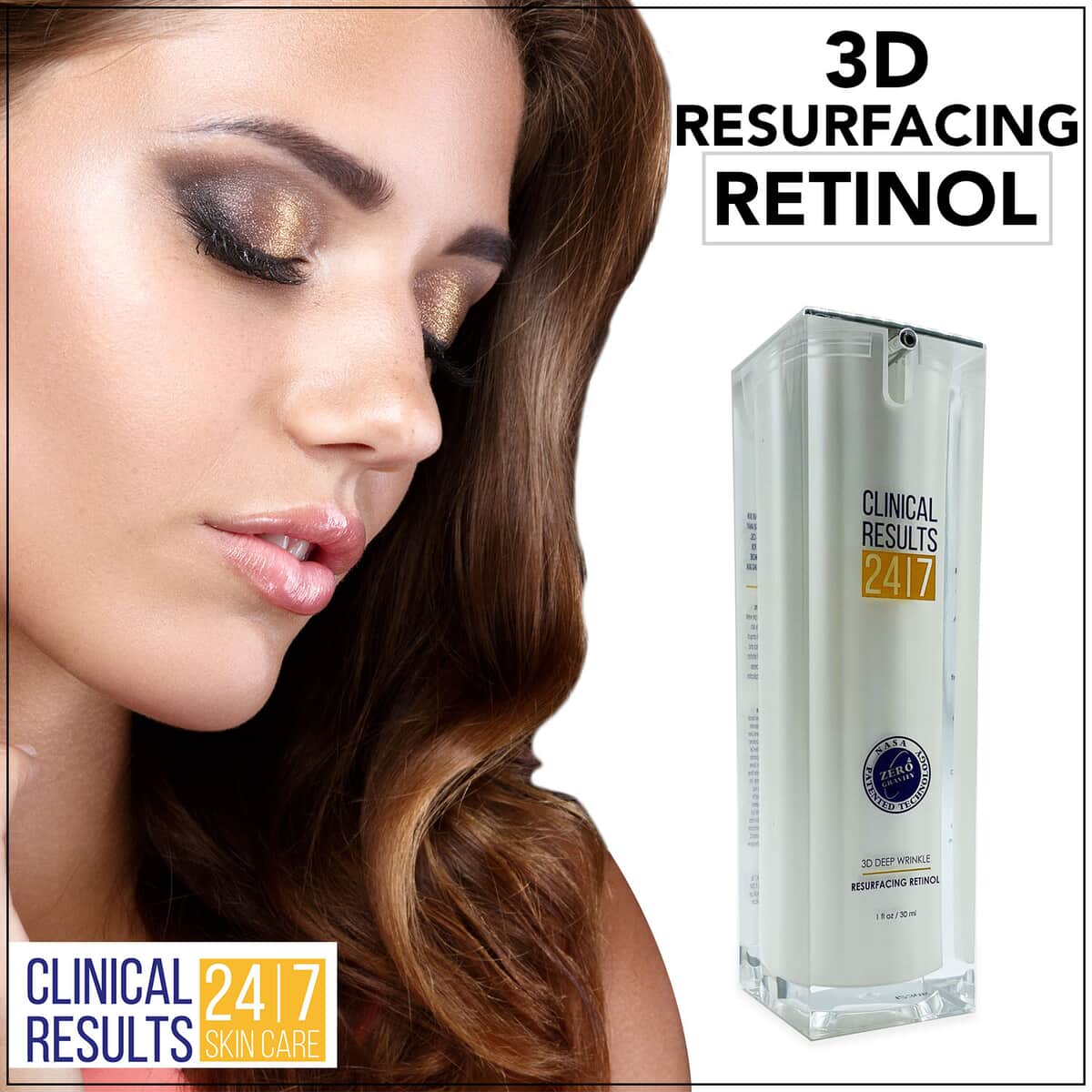 Clinical Results NASA 3D Deep Wrinkle Resurfacing Retinol 1 fl oz (Made In USA) image number 1