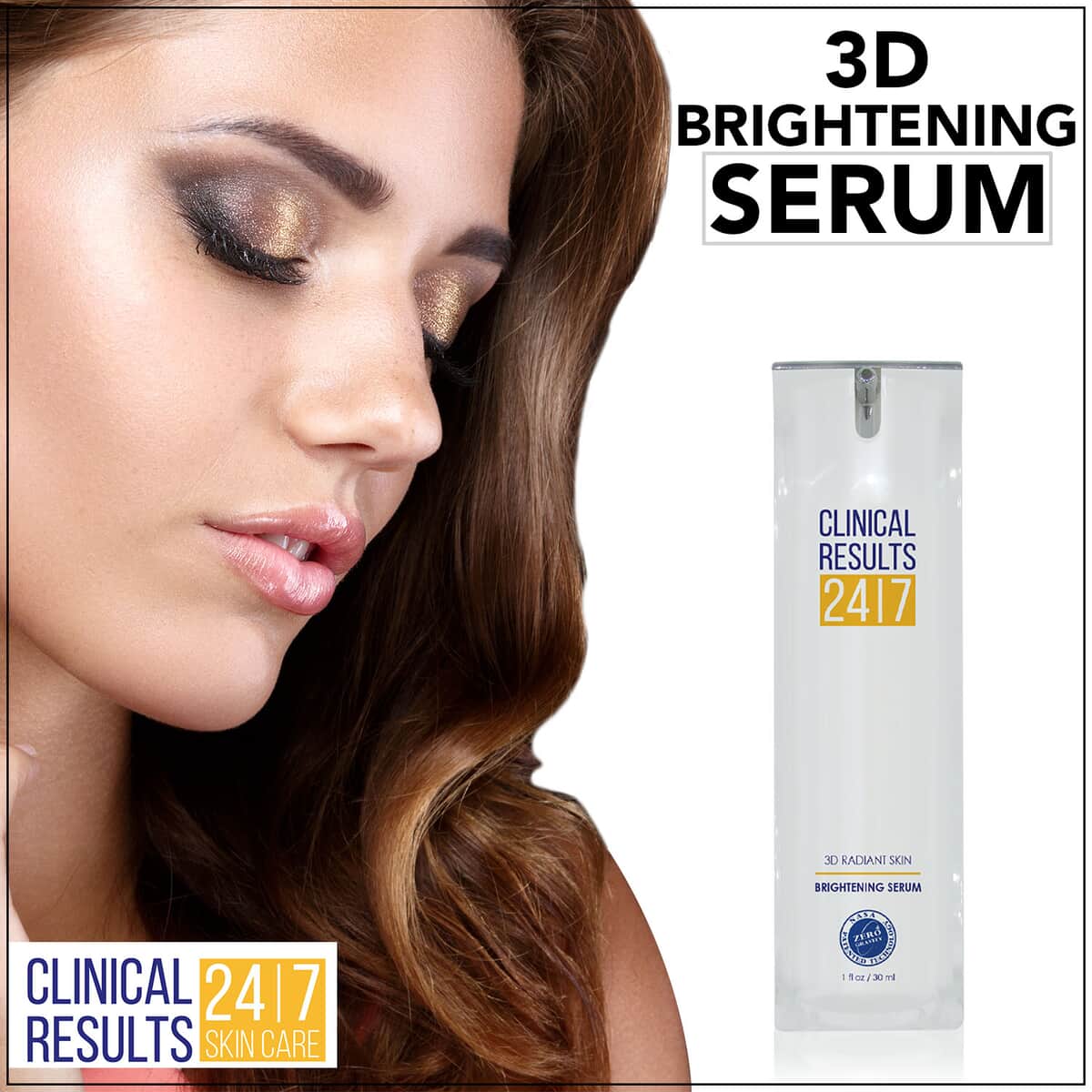 Clinical Results NASA 3D Brightening Serum 1 oz (Made In USA) , Skin Serum , Anti Aging Serum , Best Skin Care Products image number 1