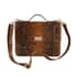 The Pelle Collection Handmade 100% Genuine Python Leather Brown Crossbody Bag image number 0