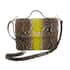 The Pelle Collection Handmade 100% Genuine Python Leather Yellow & Brown Crossbody Bag image number 0