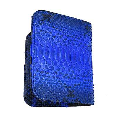 Grand Pelle Python Collection Handmade 100% Genuine Python Leather Blue Color Set of Crossbody Bag with Wallet , Vintage Leather Crossbody Bag , Essential Minimalist Utility Crossbody Bag , Unique Women's Wallet