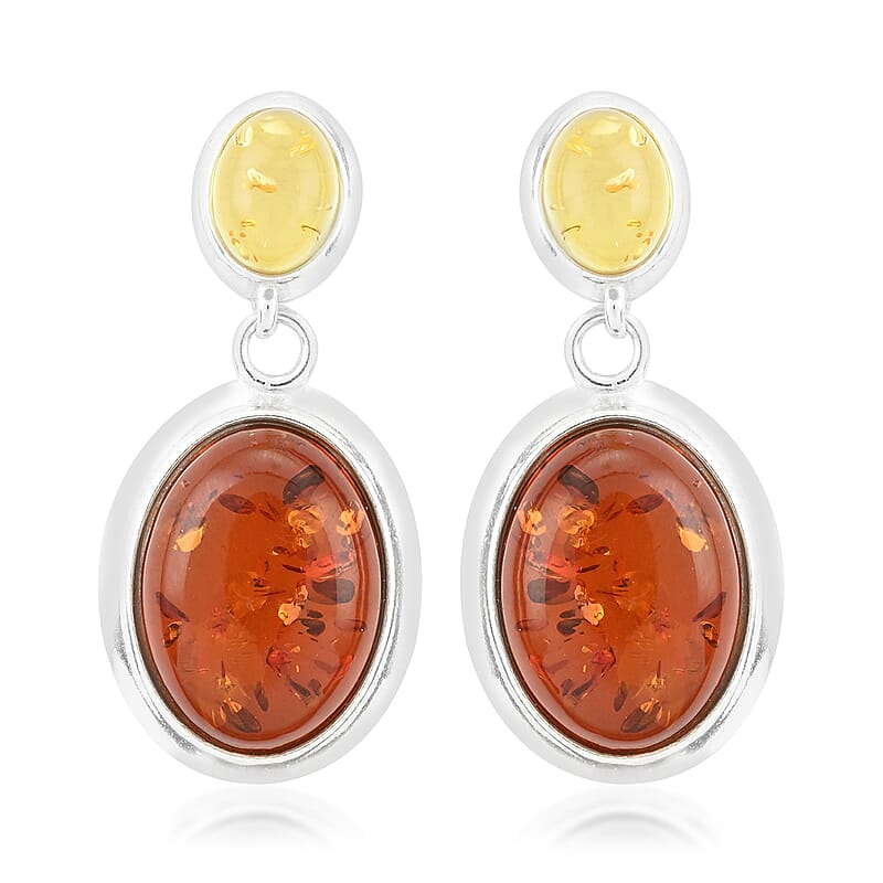 Multi Color Amber Dangle Earrings