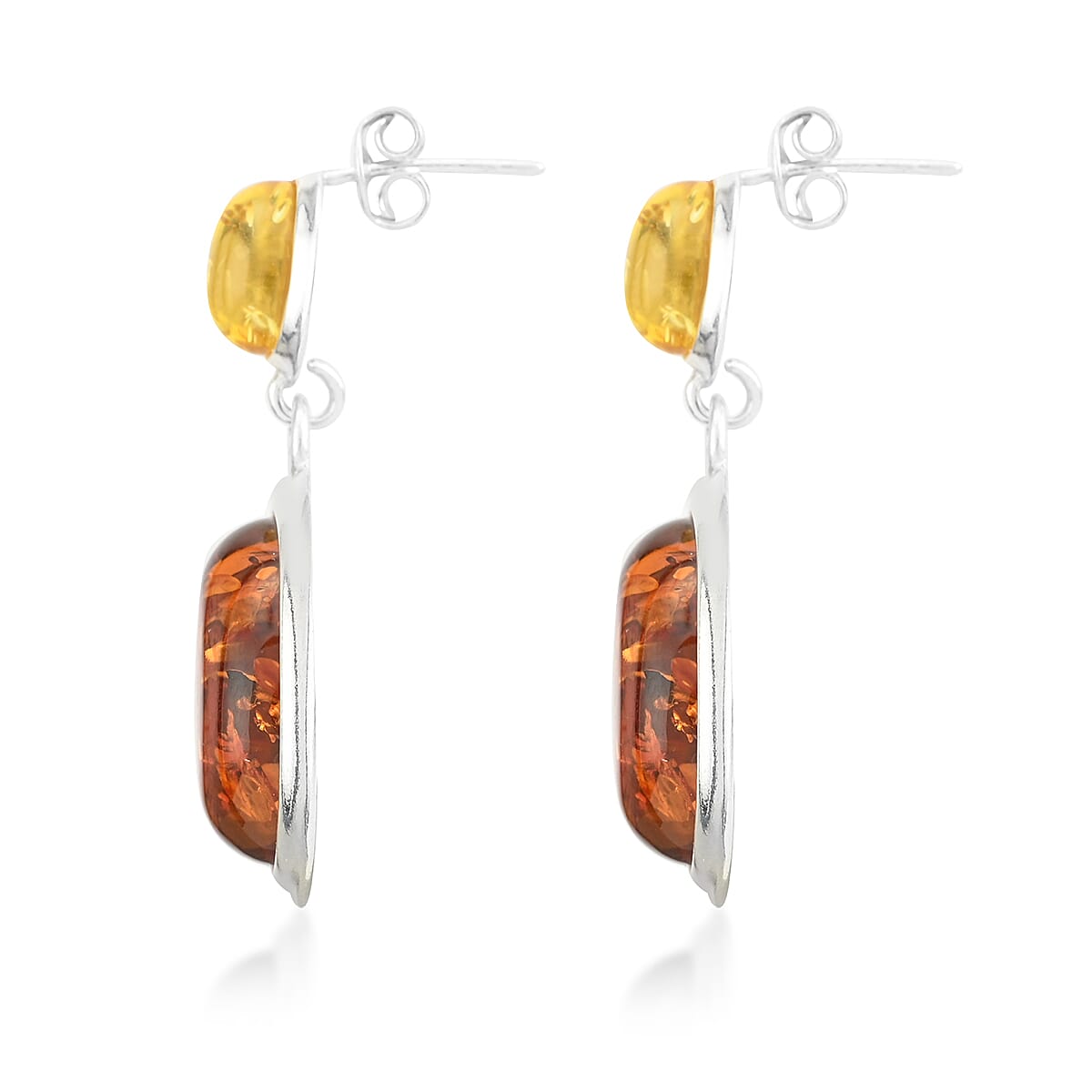 Multi Color Amber Dangle Earrings