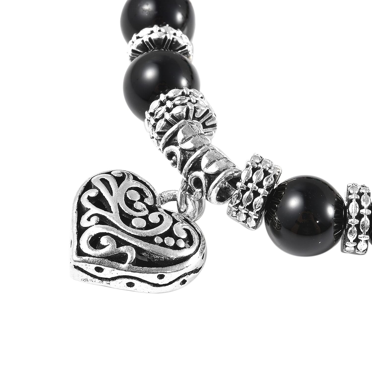 Magnetic by Design Multi Gemstone Seven Chakra Stretch Bracelet in Silvertone 125.00 ctw